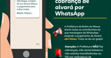 SEMFAZ alerta contribuintes sobre tentativa de golpe com mensagens falsas sobre alvará em Rolim de Moura