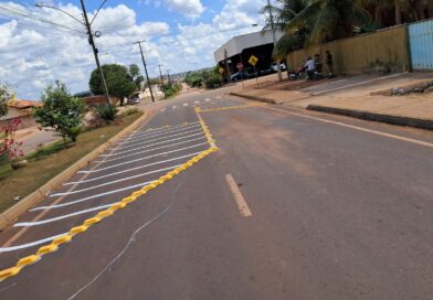 Comtran instala dispositivo para reduzir acidentes em cruzamento da Avenida Fortaleza com Rua Esperantina
