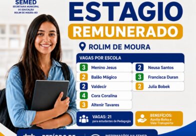 SEMED de Rolim de Moura abre 21 vagas de estágio remunerado para estudantes de Pedagogia