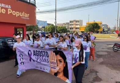 SEMAS promove caminhada em Rolim de Moura e reforça ações de prevenção e combate à violência contra a mulher