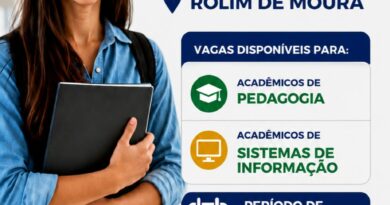Semed de Rolim de Moura abre vagas para estágio remunerado em Pedagogia e Sistemas de Informação