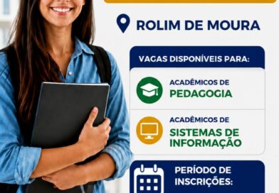 Semed de Rolim de Moura abre vagas para estágio remunerado em Pedagogia e Sistemas de Informação