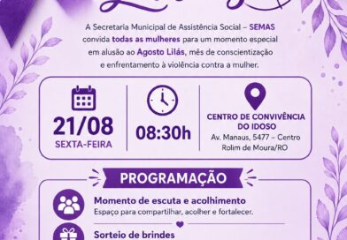 “Agosto lilás” terá programação especial dia 21