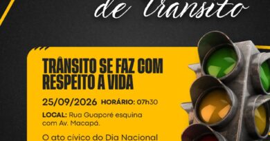 Comtram fará ato cívico do dia nacional do trânsito