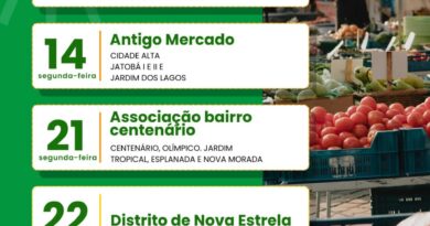 SEMAS divulga calendário de setembro da Cesta Verde em Rolim de Moura