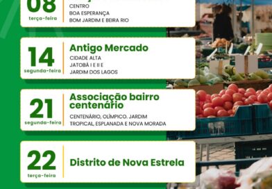 SEMAS divulga calendário de setembro da Cesta Verde em Rolim de Moura