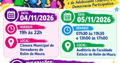 Inscreva-se aqui para a 13ª Conferência Municipal dos Direitos da Criança e do Adolescente de Rolim de Moura