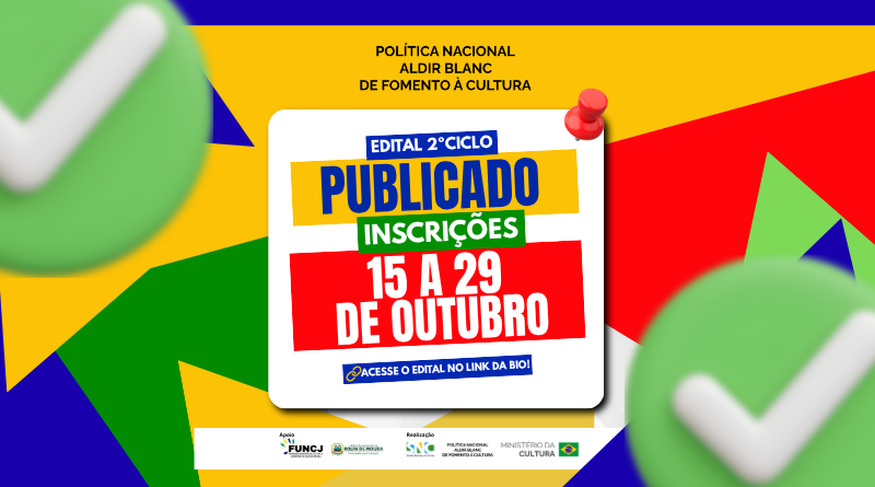 Fundação de Cultura e Juventude publica editais do segundo ciclo da Política Nacional Aldir Blanc
