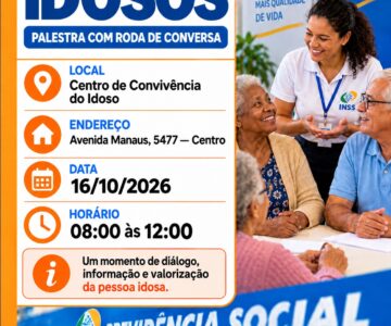 Centro do Idoso recebe ação do INSS com roda de conversa nesta sexta-feira