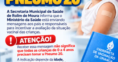 INFORMATIVO À POPULAÇÃO – VACINA PNEUMO 20