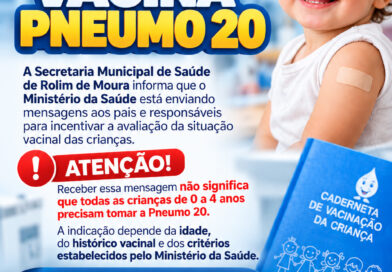 INFORMATIVO À POPULAÇÃO – VACINA PNEUMO 20